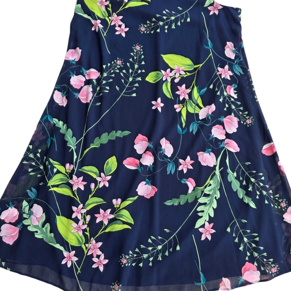 Tommy Hilfiger Navy Floral Mini Dress – Size 6 - Picture 9 of 9